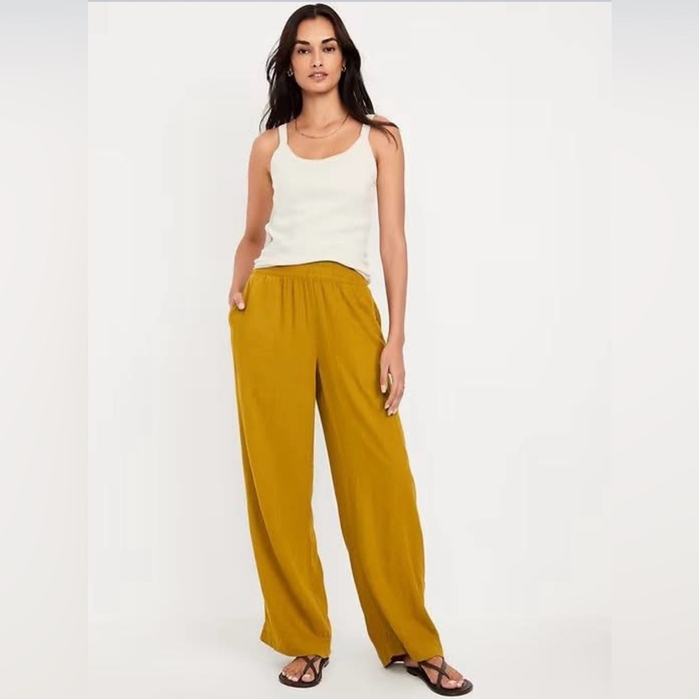 Old Navy Mustard Wide-Leg Pants